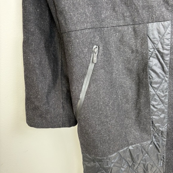 Lululemon Roam Far Wool Coat Heathered Black Gray Women's Size 10 - Picture 6 of 16